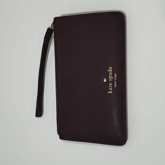 Kate Spade Wristlet Burgundy Merlot Wallet 8" x 4" - Picture 1 of 4